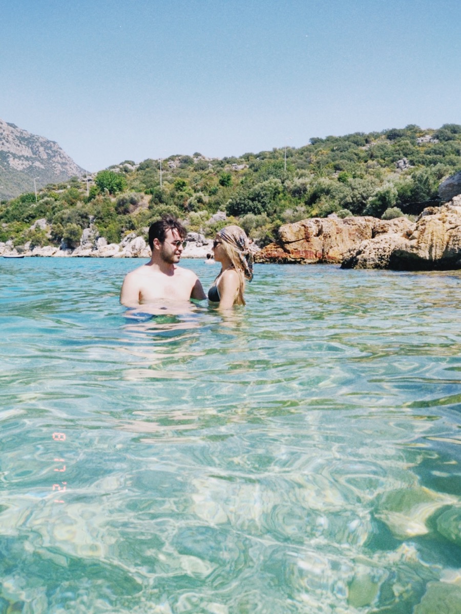 Mine and Onur creating couple travel content
